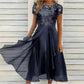 🎀Elegant Round Neck Dress For Women 🌸 Gentle Lady Basic Dress