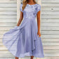 🎀Elegant Round Neck Dress For Women 🌸 Gentle Lady Basic Dress