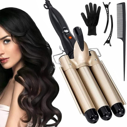 🔥3-Barrel Curling Iron with Adjustable Temperature