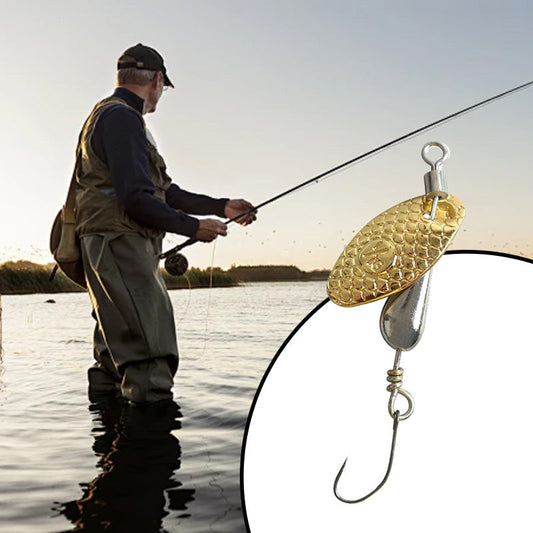 🐠Limited Time Half Price - Sparkling Spinning Sequins Fishing Lure with Hooks