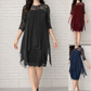 ⏰2026 SUMMER HOT SALE – 50% OFF! 🔥Women's Elegant High-Low Hem Lace Overlay Dress