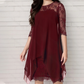 ⏰2026 SUMMER HOT SALE – 50% OFF! 🔥Women's Elegant High-Low Hem Lace Overlay Dress