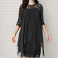 ⏰2026 SUMMER HOT SALE – 50% OFF! 🔥Women's Elegant High-Low Hem Lace Overlay Dress