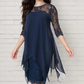 ⏰2026 SUMMER HOT SALE – 50% OFF! 🔥Women's Elegant High-Low Hem Lace Overlay Dress
