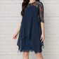 ⏰2026 SUMMER HOT SALE – 50% OFF! 🔥Women's Elegant High-Low Hem Lace Overlay Dress