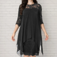 ⏰2026 SUMMER HOT SALE – 50% OFF! 🔥Women's Elegant High-Low Hem Lace Overlay Dress