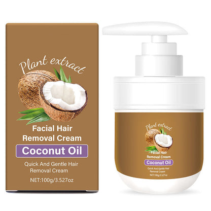 🎁 Buy 1 get 1 FREE! 🥥✨ Coconut facial hair removal cream – Gentle & effective（Suitable for full-body use）