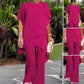 ✨Charming Irregular Top & Wide Leg Pants Set