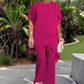 ✨Charming Irregular Top & Wide Leg Pants Set