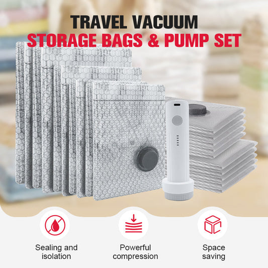 🔥 LAST DAY PROMOTION - 49%OFF 🔥 Travel Vacuum Storage Bags & Portable Pump Set