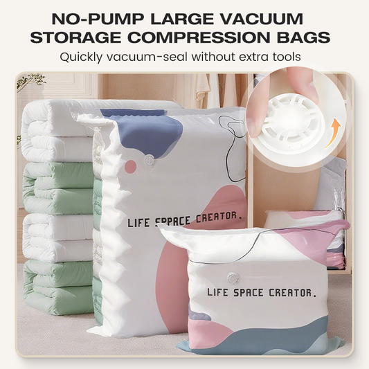 ⏳ Limited-Time Sale 🔥 - Pump-Free Vacuum Compression Bags, Large Size