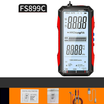 🔧 50% OFF NOW! ⚡- USB Rechargeable Digital Multimeter with Flashlight-Auto-Ranging, LCD Backlight & Portable Design