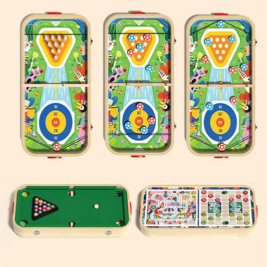 🥰 Six-in-One Wooden Board Game for Kids