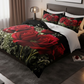 🌹Romantic Red Rose Floral Duvet Cover Set❤️