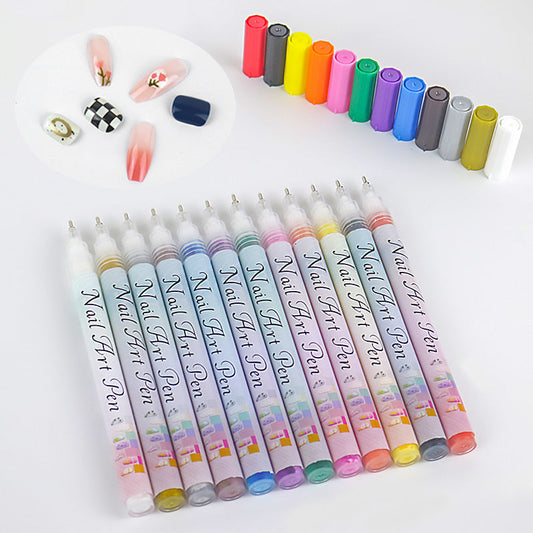 🎁Christmas Sale 49% OFF🎄12-Color Professional Nail Art Pen Set