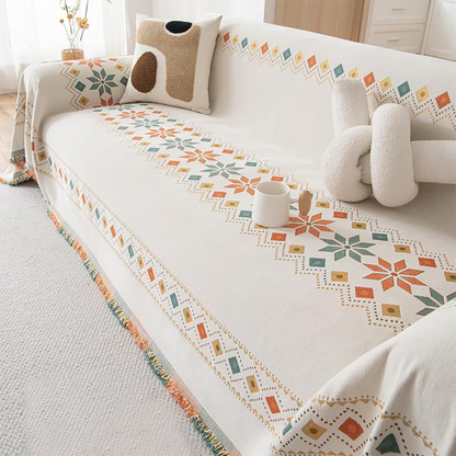 🌟Hot Sale 49% OFF🛋️Reversible Bohemian Sofa Cover with Tassels