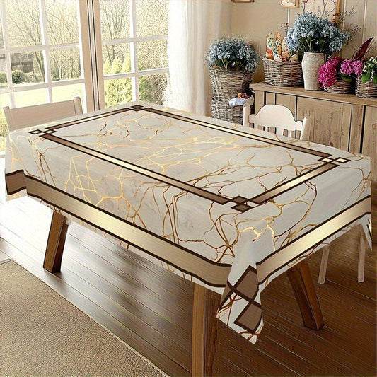 ⏳Time-Limited Special! ⏰ Waterproof Marble-Print Tablecloth – Elegant, Spill-Resistant & Easy-Clean for Indoor/Outdoor Dining! 🍽️✨