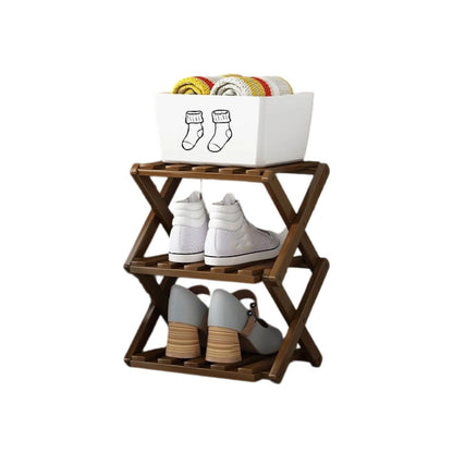 ✨ Foldable Bamboo Shoe Rack – Heavy-Duty Free-Standing Organizer – 100% Natural Alpine Bamboo, Tool-Free 5-Second Scissor Fold Setup, Sturdy High-Load X-Structure & Ultra-Compact Flat Storage – 2-10 Tiers 2 Colors 🌿