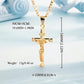 ⏰LAST DAY - BUY 1 GET 1 FREE!✝️Gold-Tone Crucifix Pendant Necklace