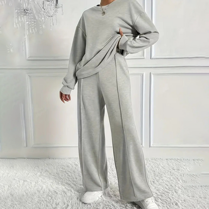 ✨🔥Women's Cozy Long-Sleeve Top & Pants Set👚