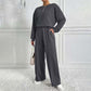 ✨🔥Women's Cozy Long-Sleeve Top & Pants Set👚