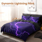 ⚡Purple Lightning Duvet Cover & Pillowcase Set