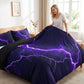 ⚡Purple Lightning Duvet Cover & Pillowcase Set
