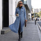 📢📢50% OFF !!!⏰Women’s Casual Longline Button-Up Denim Coat