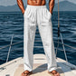 👖50% OFF!✨Men's Breathable Linen Trousers – Loose Fit, Drawstring Waist, Functional Pockets 🌿