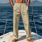 👖50% OFF!✨Men's Breathable Linen Trousers – Loose Fit, Drawstring Waist, Functional Pockets 🌿