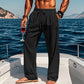 👖50% OFF!✨Men's Breathable Linen Trousers – Loose Fit, Drawstring Waist, Functional Pockets 🌿