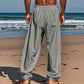 👖50% OFF!✨Men's Breathable Linen Trousers – Loose Fit, Drawstring Waist, Functional Pockets 🌿