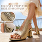 ✨ Women's Elegant Peep-Toe Heeled Sandals – Comfortable Block Heel, Adjustable Strap & Chic Design 💃