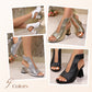 ✨ Women's Elegant Peep-Toe Heeled Sandals – Comfortable Block Heel, Adjustable Strap & Chic Design 💃