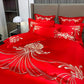 💯Soft and Breathable Embroidered 4-Piece Bedding Set