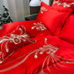 💯Soft and Breathable Embroidered 4-Piece Bedding Set