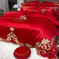 💯Soft and Breathable Embroidered 4-Piece Bedding Set