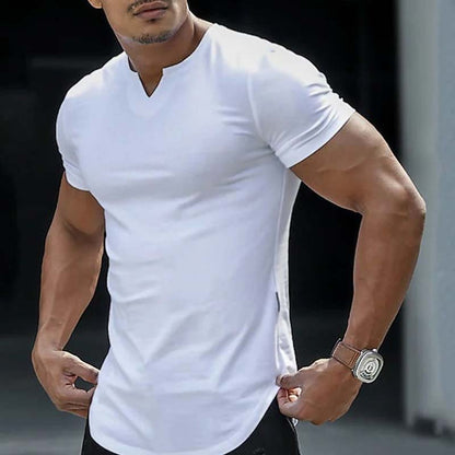 💪Casual Solid Color Athletic T-Shirt for Men
