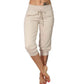 🌿🧶 Drawstring Waist Cropped Sweatpants for Lounging 🏠💤
