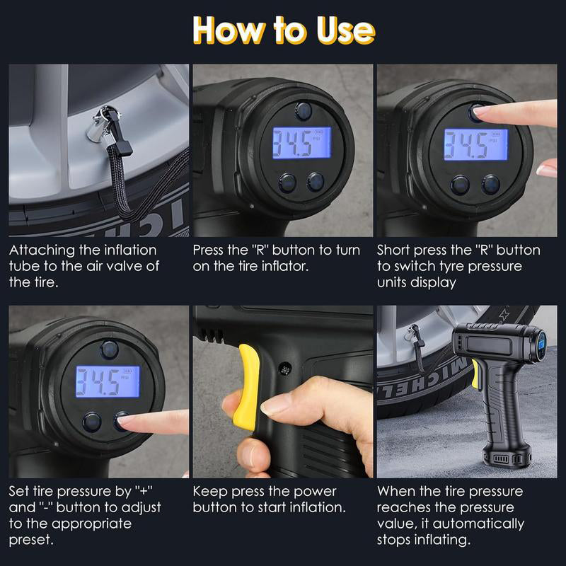 🔥Portable Cordless Air Compressor with Digital Display🔥