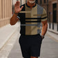 💯Men's Quarter-Zip Shirt & Shorts Set
