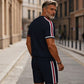 💯Men's Quarter-Zip Shirt & Shorts Set