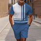 💯Men's Quarter-Zip Shirt & Shorts Set