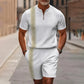 💯Men's Quarter-Zip Shirt & Shorts Set