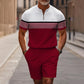 💯Men's Quarter-Zip Shirt & Shorts Set