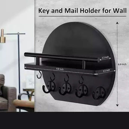 ✅Wall Mount Key Holder with Shelf & Hooks