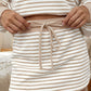 🎁New Arrival 50% OFF💥Women's Striped Two-Piece Mini Skirt Set