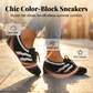 ⏳Time-Limited Special⏰Women's Retro Wave Stripe Lace-Up Sneakers