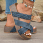 🏖️2026 Summer New Arrive✨Women's Criss-Cross Woven Strap Wedge Sandals – Comfortable, Stylish & Perfect for Summer Days ☀️