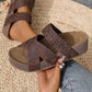 🏖️2026 Summer New Arrive✨Women's Criss-Cross Woven Strap Wedge Sandals – Comfortable, Stylish & Perfect for Summer Days ☀️